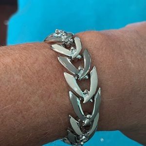 Coro Bracelet in Silver Tone and Enamel